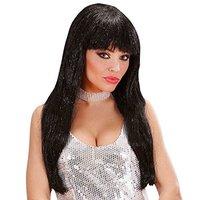 Glitzy Glamour With Tinsel - Black Wig For Hair Accessory Fancy Dress