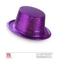 Glitter Top Hat Purple Fancy Dress Accessory