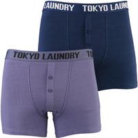 Gladstone Boxer Shorts Set in Washed Purple / Estate Blue - Tokyo Laundry