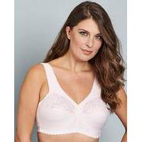 glamorise cotton non wired pale pink bra