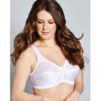 glamorise front fastening white bra