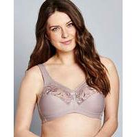 glamorise full cup non wired taupe bra