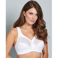 glamorise full cup non wired white bra