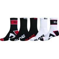 Globe Destroyer Socks 5 Pack Crew - Red