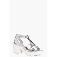 Gladiator Cleated Sandal - silver