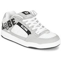 globe tilt mens skate shoes trainers in white