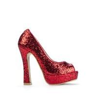 Glitter Peep Toe Heels