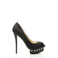 Glitter Pearl Platform Stiletto Shoes