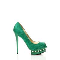 Glitter Pearl Platform Stiletto Shoes