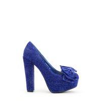 Glitter Bow Platform Shoes