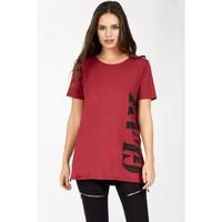 GLAM SIDE SPLIT T-SHIRT