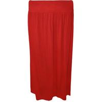 Glenna Jersey Ruched Maxi Skirt - Red