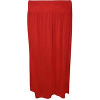 glenna jersey ruched maxi skirt red