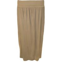 glenna jersey ruched maxi skirt mocha