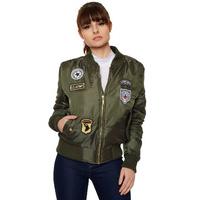 Glenys Air Force Bomber Jacket - Green