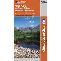 Glen Coe & Glen Etive - OS Explorer Active Map Sheet Number 384