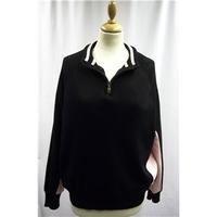 glenmuir size l black and pink jumper