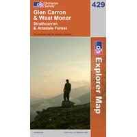 glen carron west monar os explorer map sheet number 429