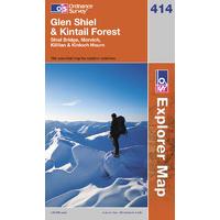 Glen Shiel & Kintail Forest - OS Explorer Active Map Sheet Number 414