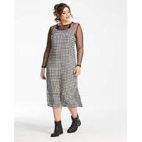 glamorous curve check slip dress