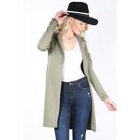 glenda long sleeves open front long duster coat