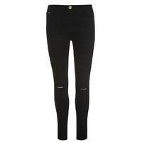 glamorous rip knee skinny jeans ladies