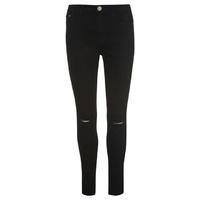 glamorous rip knee skinny jeans ladies