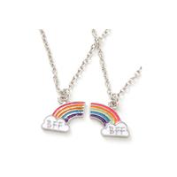 Glitter Rainbow Necklace Set