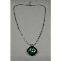 Glass pendant on silver chain. Sarah Cov(entry) - Size: Medium - Green - Pendant