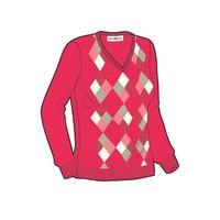 glenmuir ladies marisa lambswool v neck sweater tulip large