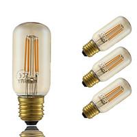 GMY 4W E27 LED Filament Bulbs T38 4 COB 350 lm Amber Dimmable Decorative AC 220-240 V 4 pcs