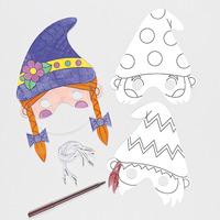 gnome colour in masks pack of 6