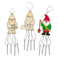 gnome wooden windchimes pack of 4