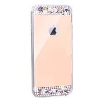 Gold / Silver Diamond Bling Crystal TPU Plating Mirror Phone Case For Apple iPhone 5/ 5S