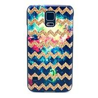 Golden Wave Pattern Hard Case Cover for Samsung Galaxy S5 I9600