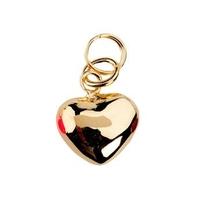 Gold Plated Heart Charm With Ring Link