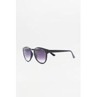 Gold Inlay Brow Bar Black Sunglasses, BLACK