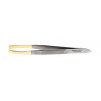 Gold Plated Tips Manicare Flat Tweezer