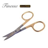 Gold Curved Cuticle Nail Scissors