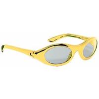 Gold Oval Metallica Fancy Dress Glasses