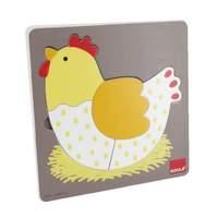 goula 3 levels chicken wooden puzzle