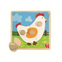 goula hen wooden peg puzzle