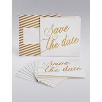 Gold Calligraphy Wedding Save The Date Cards