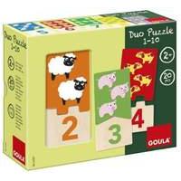 Goula Numbers 1-10 Duo Wooden Puzzles
