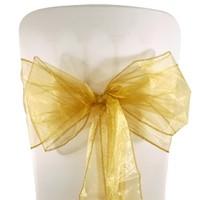 gold organza chair sashes