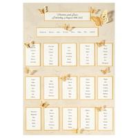 gold and pearl butterfly table plan