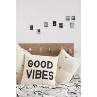 Good Vibes Cushion, BLACK & WHITE