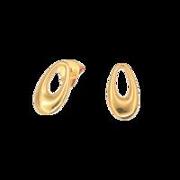 gold vermeil oval drop earrings