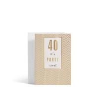 Gold 40th Birthday Card