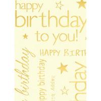 Gold 24 Sheet Birthday Foil Gift Wraps